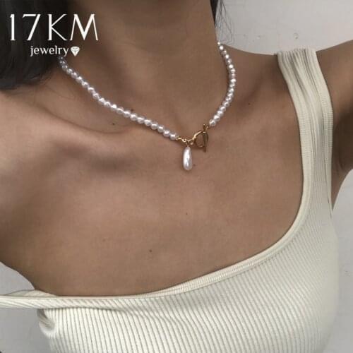 Retro Wedding Irregular Baroque Pearl Necklace For Women Vintage Toggle Clasp Choker Necklaces 2021 NEW Jewelry
