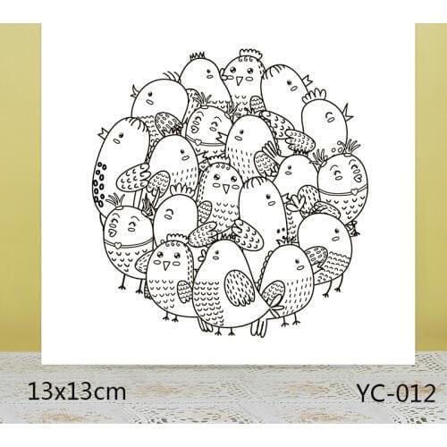 ZhuoAng Cute Chick / Bird Clear Stamps For DIY Scrapbooking/Card Making/Album Decorative Silicon Stamp Crafts