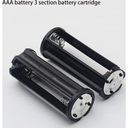 1Pcs Black Battery Holder for 3*AAA Batteries Flashlight Battery Converter Adapter Battery Holder Rack 4.5V Plastic Box