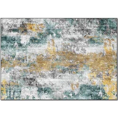 200*300cm Fashion Nordic Modern Abstract Light Luxury Gold Green Gray Living Room Bedroom Bedside Carpet Floor Mat Customization