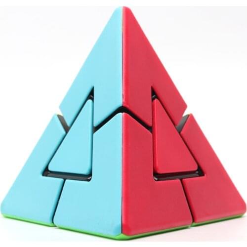2x2 Strange Shape Duet Pyramid Duo Magic Cube Brain Teaser Puzzle Educational Toy For Children