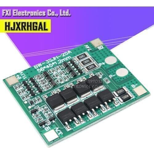 3S 25A Li-ion 18650 BMS PCM battery protection board bms pcm with balance for li-ion lipo battery cell pack