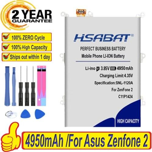 Top Brand 100% New 4950mAh C11P1424 Battery for Asus Zenfone 2 ZE551ML ZE550ML 5.5 inch Z00AD Z00ADB Z00A Z008D free gfit