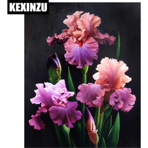 DIY 5D Full Diamonds Embroidery Peony flowers Round Diamond Painting Cross Stitch Kits Diamond Mosaic Home Decoration