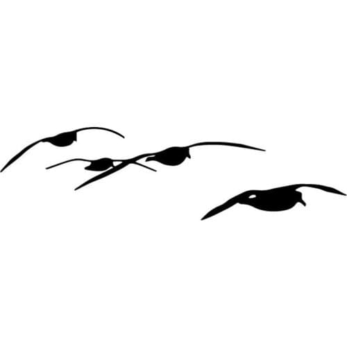 Seagull Decoration Pattern High Quality Car Decoration Applique Personality Pvc Waterproof Applique Black/white, 16cm *5cm