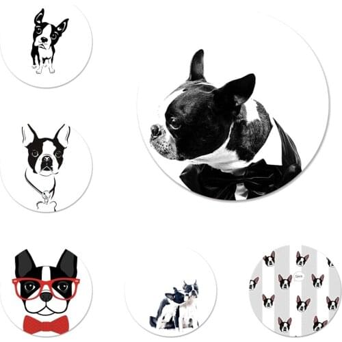 Boston Terrier dog puppies Cute Badge Brooch Pin Accessories For Clothes Backpack Decoration gift