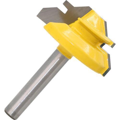 1Pc 1/4*1-3/8 Trimming Knife Milling Cutter Three-Teeth Tool Professional Woodworking Wood Carving Tool Alloy Milling Cutters