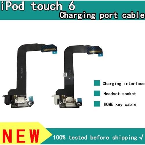For ipod touch6 charging tail plug cable a1574 headset socket home key audio return cable