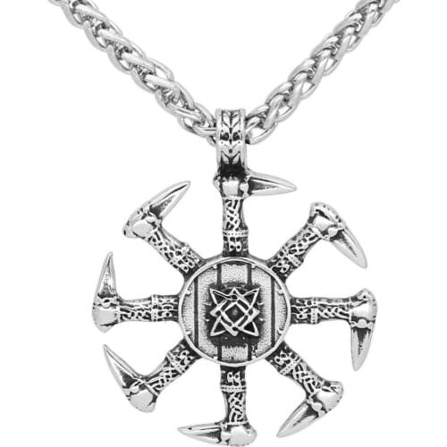 Kolovrat (Svetoch) Amulet Sterling stainless steel Norse Viking Pendant necklace