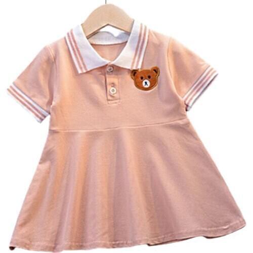 Vestidos Girls Summer Dress 2020 Cartoon Bear Printing A-line Princess Dress Children Costume for Kids Girl Clothes Baby Dresses