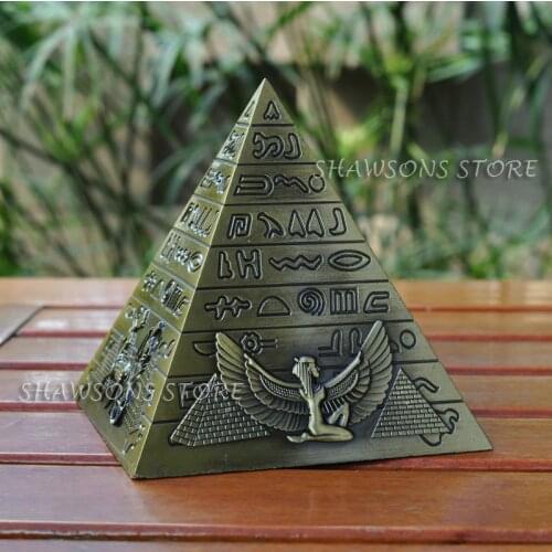 Diecast Metal Architecture Model Toy Egypt Pyramid 4" 10cm Miniature Souvenir Building Replica