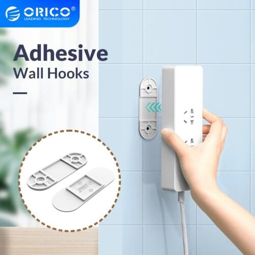 ORICO Double-Sided Adhesive Wall Hooks Punch Free Hang Holder Wall Hanging Self-Adhesive Sucker Wall Hooks for Kitchen Bathroom