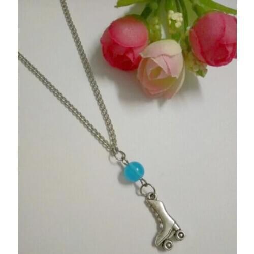 New Fashion Vintage Summer style Skate Skateboard Mix Beads Pendant Witch Pagan Goth Amulet Chain Necklace Jewelry Gift