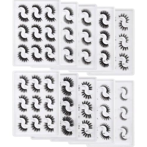 Mink Lashes Wholesale 27/45/90pcs 3d Mink Eyelashes Pack Natural False Eyelashes Vendors Makeup Fake Eyelashes Bulk Items