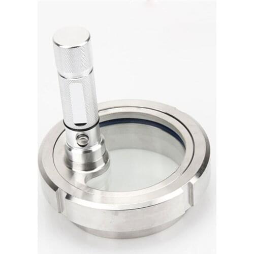 Sanitary Sight Glass 304 Stainless Steel Welded Observation Sight Hole with Flashlight DN50