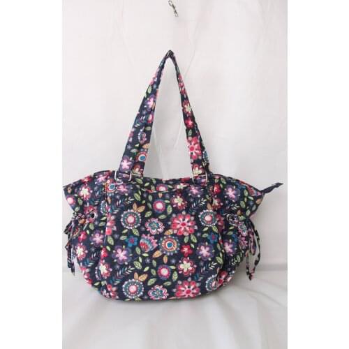 High quality quilted cotton bag light weight casual bag printed cotton bag for women