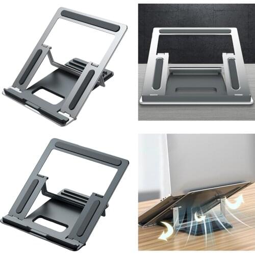 4 Angles Laptop Stand Bracket Riser Foldable Hollow Radiating for Office