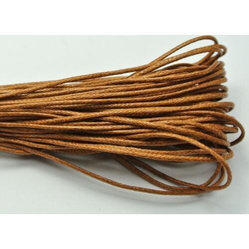 100 Meters Coffee Waxed Cotton Beading Cord 1mm for Bracelet Necklace