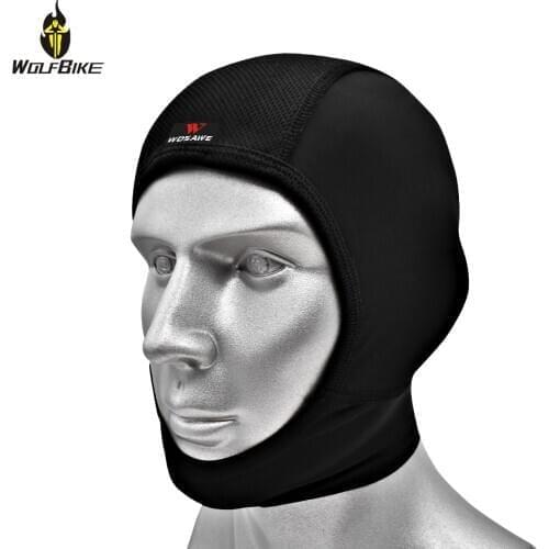 WOLFBIKE Breathable Chin Ear Cover Cycling Caps Quick Dry Anti-sweat Bicycle Bike Motorcycle Sports Ski Helmets Inner Lining Hat