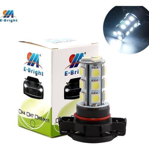 YM E-Bright 1Piece PSX24W 5050 18 SMD LED Car Headlights Fog Lamps Auto Bulbs Lamps Fog Lights White Car Styling 12V