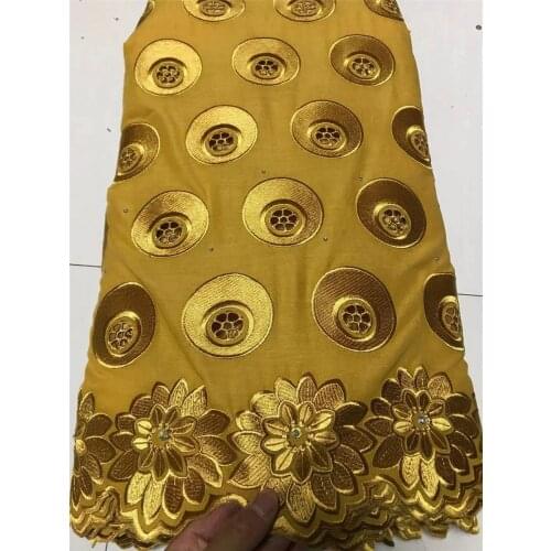 Gold Swiss Voile Lace In Switzerland 2021 High Quality Lace Soft Dubai Fabric Latest Cotton Lace Fabric For Women 5yards/lot