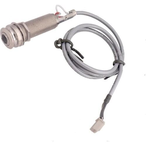 1pcs Strap Endpin 6.35 Pin Jack Socket and 3 Pin Plug for Acoustic Guitar Pickup 101 201 301 Replacement part 58cm cable