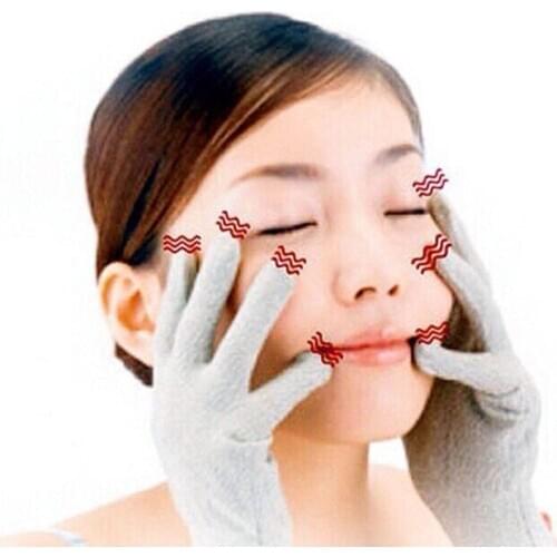 10 pairs /lot) Free shipping conductive silver fiber TENS/ EMS gloves for face massage and beauty