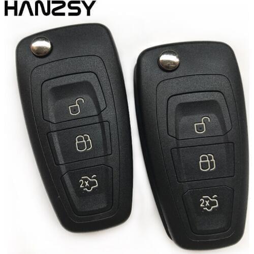 10PCS Remote Control Car key Shell Cover For FORD FIESTA FOCUS 3 buttons Replaceable Flip Smart key Fob Case with HU101 Blade
