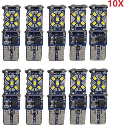 10PCS T10 W5W WY5W Super Bright LED Car Parking Lights Auto Wedge Turn Side Bulbs Car Interior Reading Dome Lamp Canbus No Error