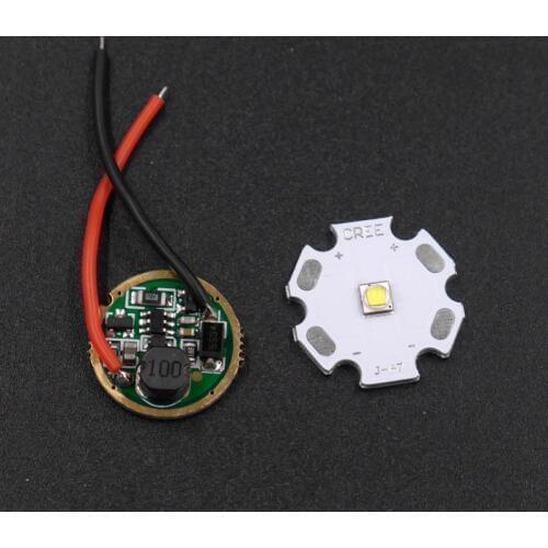 16mm or 20mm Cree XPG2 XP-G2 High Power LED Emitter Diode + 17mm 1mode led driver board 3v~12v input 900mA for Flashlight DIY