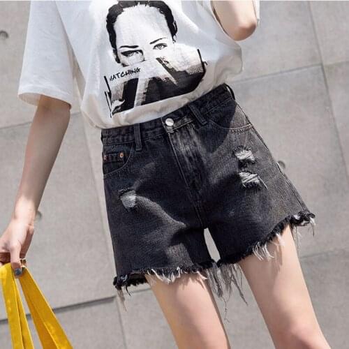 2021 Summer New Women High Waisted Single Button Hole Wide Leg Short Jeans Casual Female Loose Fit Denim Shorts M-4XL Y779