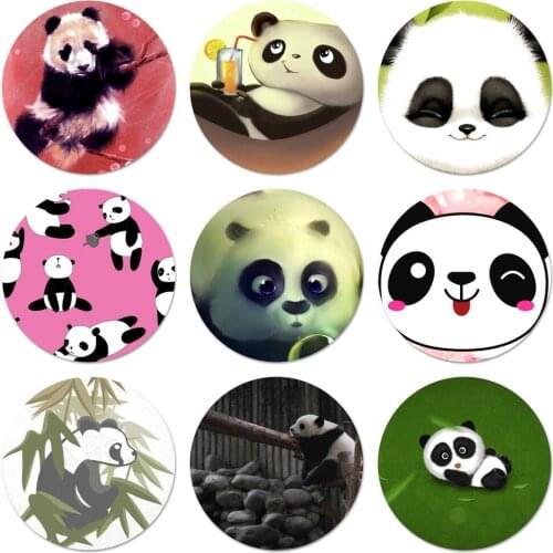 58mm Cartoon Super Cute Panda Icons Pins Badge Decoration Brooches Metal Badges For Clothes Backpack Decoration