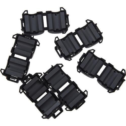 6 Pcs Black 8mm Dia Cord Ferrite Core Noise Suppressor Filters