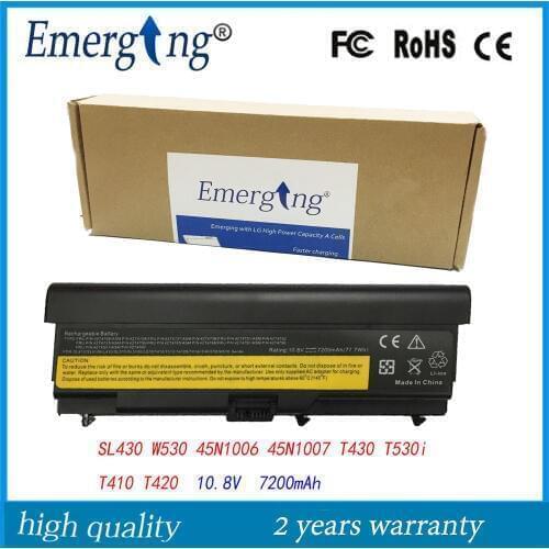 9Cells New Korea cell Laptop Battery for Lenovo thinkpad SL430 W530 45N1006 45N1007 T530i T410 T420 T430