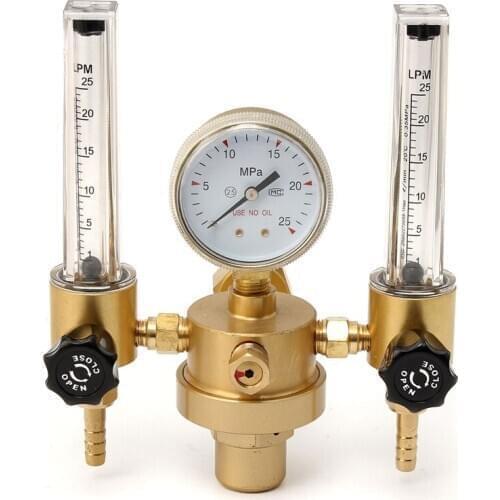 Argon CO2 Gauge Pressure Regulator Mig Tig Flow Meter Control Valve Welding Gas Double Tube Bubble Counter Aquarium Flowmeter