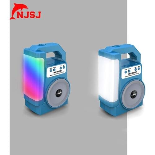 NJSJ Bluetooth Speaker Portable Wireless Speaker Audio System RGB Stereo Music Surround Outdoor Speaker