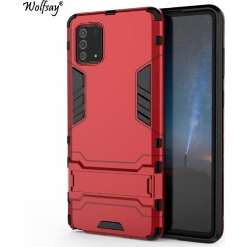 Case For Samsung Galaxy A81 Cover Slim PC + Soft Rubber Armor Case For Samsung Galaxy A81 SM-A815FN Case Phone Holder Fundas