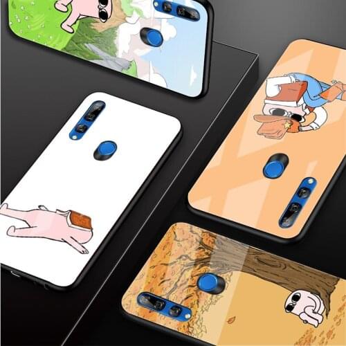 Cartoon ketnipz Colorful Cute Tempered Glass Phone Case For Huawei honor 8X 9 10i 20i 20Lite 20Pro 30 Pro Cover Shell