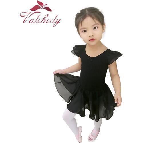 Girls Black Ballet Tutu Dress Kids Gymnastics Leotard Good Quality