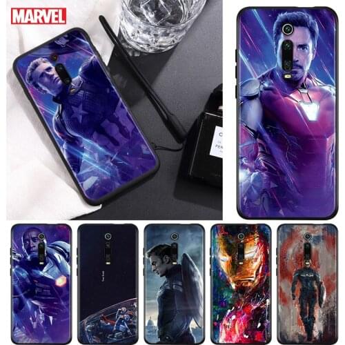 Avengers super hero cool For Xiaomi Redmi 9T 9I 9AT 9A 9C 9 8A 8 7A 7 6A 6 5A 5 4X PRO Prime Plus Black Soft Phone Case