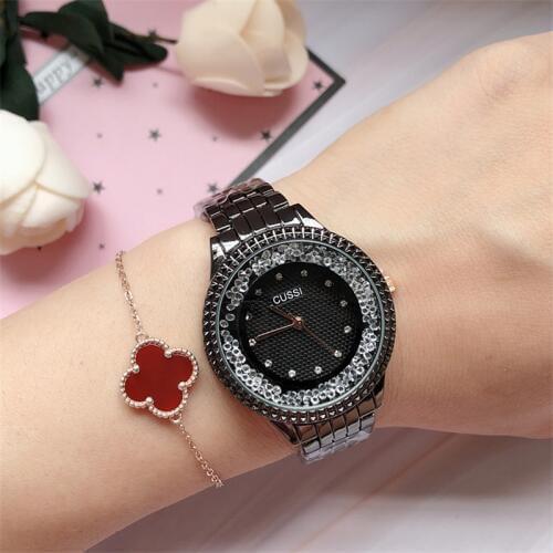Cussi Fashion Womens Watches Top Brand Luxury Rhinestone Ladies Bracelet Watch Dress Women Quartz Wristwatch reloj mujer Clock