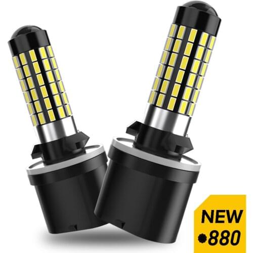 2Pcs 880 881 H27 H1 H3 Led Bulb Car Fog Light Day Lamp Auto 12V24V 6000K White Foglamp Daytime Running Lights DRL Lamps 78smd