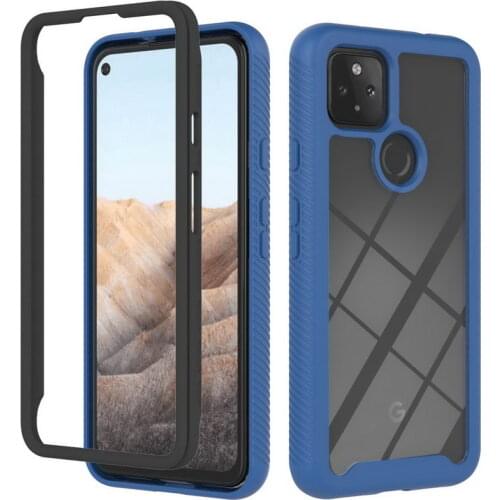 Double protection case For Google Pixel 5A Case Hybrid Hard Phone Cover Fundas