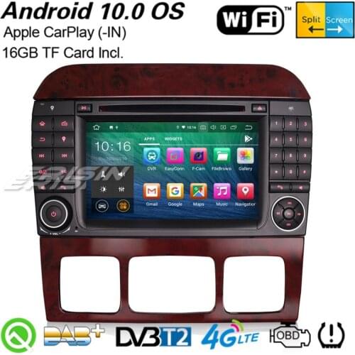 Erisin 5182 Android 10.0 CarPlay DAB+ Car Stereo Navi WiFi Bluetooth OBD2 DVB-T2 TPMS GPS For Mercedes Benz S/CL Class W220 W215