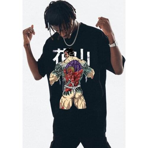 Baki The Grappler Printed Anime T-Shirt Fashion Streetwear Men Women Harajuku Kaoru Hanayama Oversized T Shirt Hip Hop Top