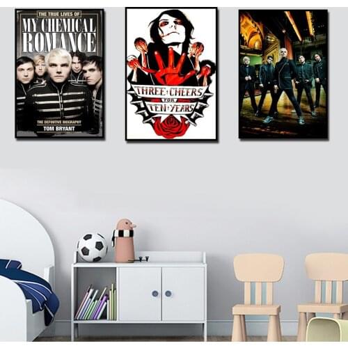 HD Printed Wall Art My Chemistry Romance Famous American Punk Band Poster Canvas Oil Painting Living Room Home Decoration