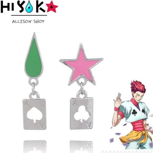 Hunter X Hunter Hisoka Cosplay Earrings Fashion Jewelry Pendants Hallwoeen Costume Prop