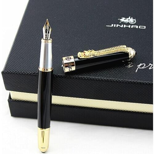 JINHAO 1000 Black Luxurious Business Medium Nib fountain Pens New office Business school writing ink pen