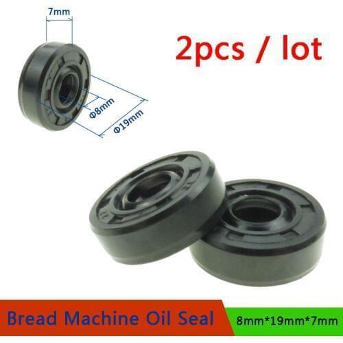 2pcs 8*19*7mm Oil Seal Ring for Bread Maker Breadmaker Bakers Machine Blender Repair Parts Bread Machine Spare Parts Wearable