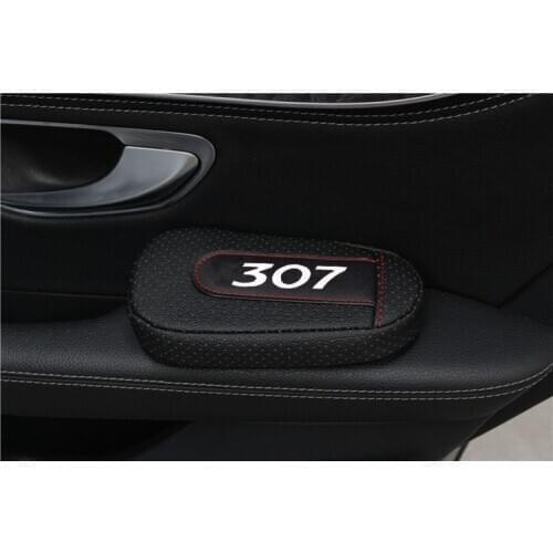 High Quality Leather Leg Cushion Knee Pad Car Door arm pad Interior Car Accessories For Peugeot 307